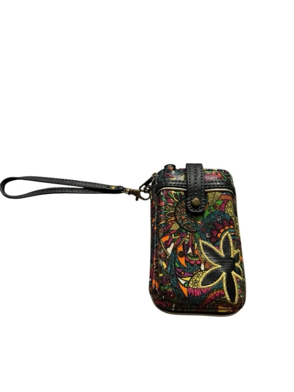 SAKROOTS Wristlet Folding Zip Around Wallet for Cellphone, Credit Cards